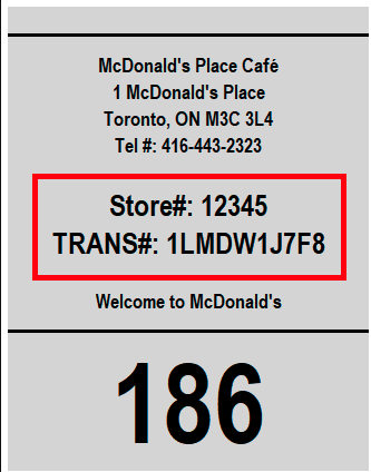 mcdonald's survey canada restaurant number