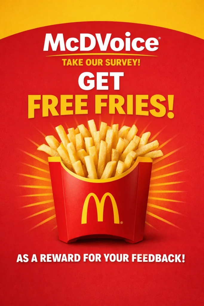mcdvoice survey free fries as a rewards
